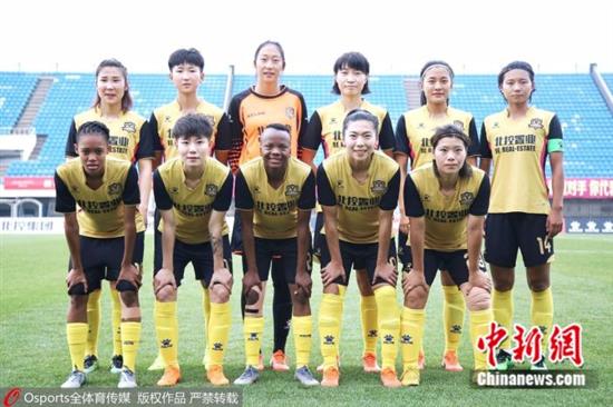 资料图：北京女足在2019赛季女超联赛中。图片来源：Osports全体育图片社